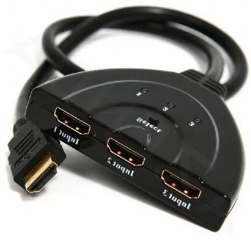 Перемикач HDMI-інтерфейсу Cablexpert HDMI - 3хHDMI V 1.4 (M/F), 0.5 м, чорний (DSW-HDMI-35) блістер Перемикач HDMI-інтерфейсу Cablexpert HDMI - 3хHDMI V 1.4 (M/F), 0.5 м, чорний (DSW-HDMI-35) блістер