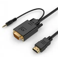 Кабель Cablexpert HDMI - VGA+3.5 мм V 1.4 (M/M), 1.8 м, чорний (A-HDMI-VGA-03-6) пакет