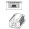 Розетка Cablexpert (NCAC-1F6-01) RJ-45, Cat6, зовнішня, біла