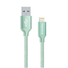 Кабель ColorWay USB - Lightning (M/M), 2.4 А, 2 м, Mint (CW-CBUL007-MT)