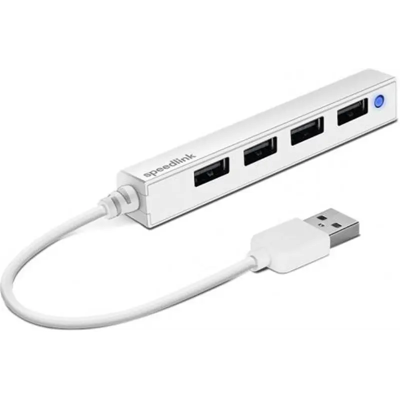 Концентратор USB2.0 SpeedLink Snappy Slim White (SL-140000-WE) 4хUSB2.0