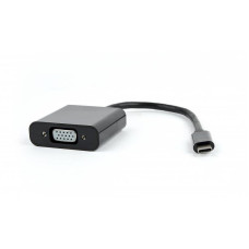 Адаптер Cablexpert USB Type-C - VGA (M/F), 0.15 м, чорний (AB-CM-VGAF-01)