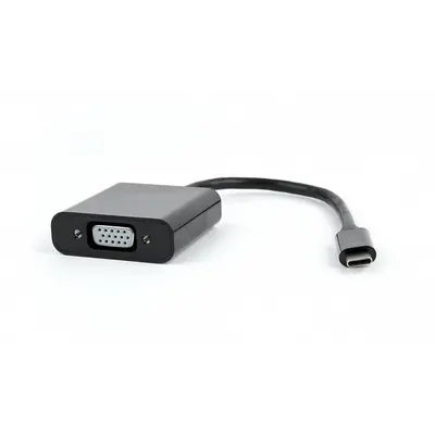 Адаптер Cablexpert USB Type-C - VGA (M/F), 0.15 м, чорний (AB-CM-VGAF-01) Адаптер Cablexpert USB Type-C - VGA (M/F), 0.15 м, чорний (AB-CM-VGAF-01)