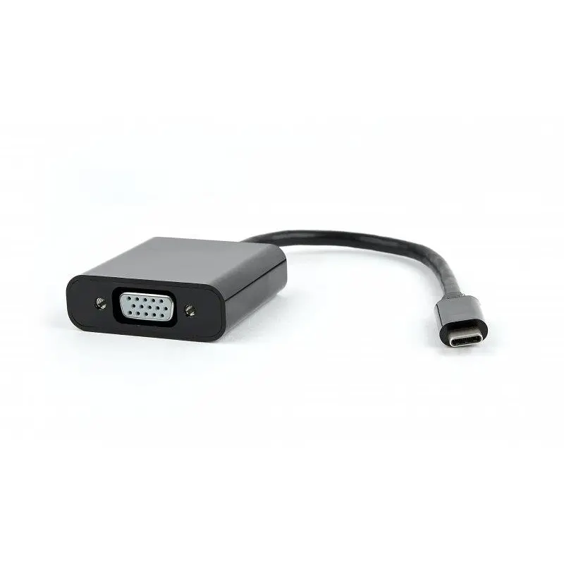 Адаптер Cablexpert USB Type-C - VGA (M/F), 0.15 м, чорний (AB-CM-VGAF-01) Адаптер Cablexpert USB Type-C - VGA (M/F), 0.15 м, чорний (AB-CM-VGAF-01)