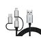 Кабель REAL-EL Premium 3in1 USB - Lightning + micro USB + USB Type-C (M/M), 1 м, чорний (EL123500035)