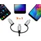Кабель REAL-EL Premium 3in1 USB - Lightning + micro USB + USB Type-C (M/M), 1 м, чорний (EL123500035)