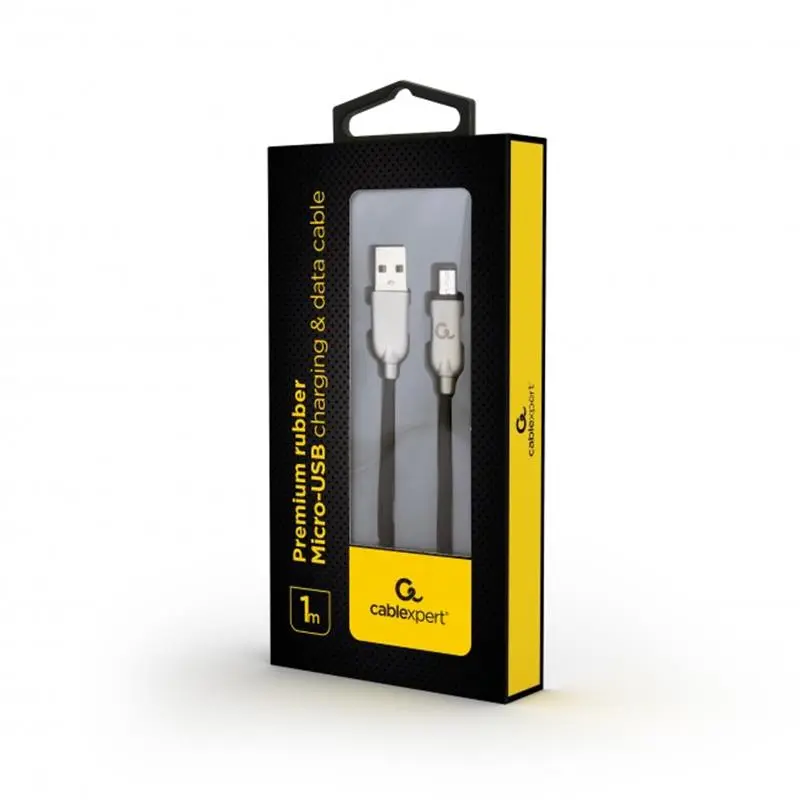 Кабель Cablexpert USB - micro USB V 2.0 (M/M), преміум, 1 м, чорний (CC-USB2R-AMmBM-1M) Кабель Cablexpert USB - micro USB V 2.0 (M/M), преміум, 1 м, чорний (CC-USB2R-AMmBM-1M)