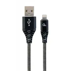Кабель Cablexpert USB - Lightning (M/M), преміум, 1 м, чорний (CC-USB2B-AMLM-1M-BW)