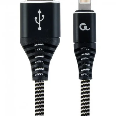 Кабель Cablexpert USB - Lightning (M/M), преміум, 1 м, чорний (CC-USB2B-AMLM-1M-BW)