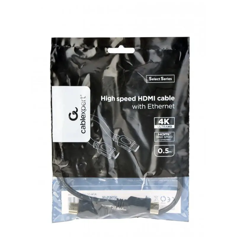 Кабель Cablexpert (CC-HDMI4L-0.5M) HDMI-HDMI V.1.4, вилка/вилка, 0.5м Black Кабель Cablexpert (CC-HDMI4L-0.5M) HDMI-HDMI V.1.4, вилка/вилка, 0.5м Black