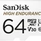 Карта пам`ятi MicroSDXC 64GB UHS-I/U3 Class 10 SanDisk High Endurance R100/W40MB/s + SD-adapter (SDSQQNR-064G-GN6IA)