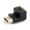 Адаптер Cablexpert HDMI - HDMI (M/F), кут 90 градусів, чорний (A-HDMI90-FML) пакет