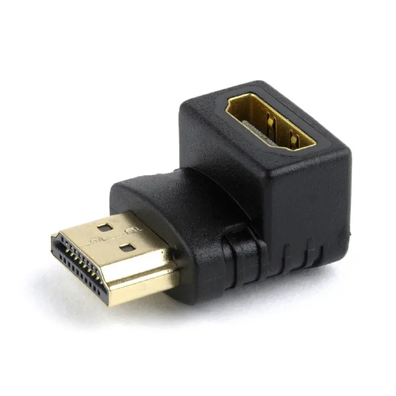 Адаптер Cablexpert HDMI - HDMI (M/F), кут 90 градусів, чорний (A-HDMI90-FML) пакет Адаптер Cablexpert HDMI - HDMI (M/F), кут 90 градусів, чорний (A-HDMI90-FML) пакет