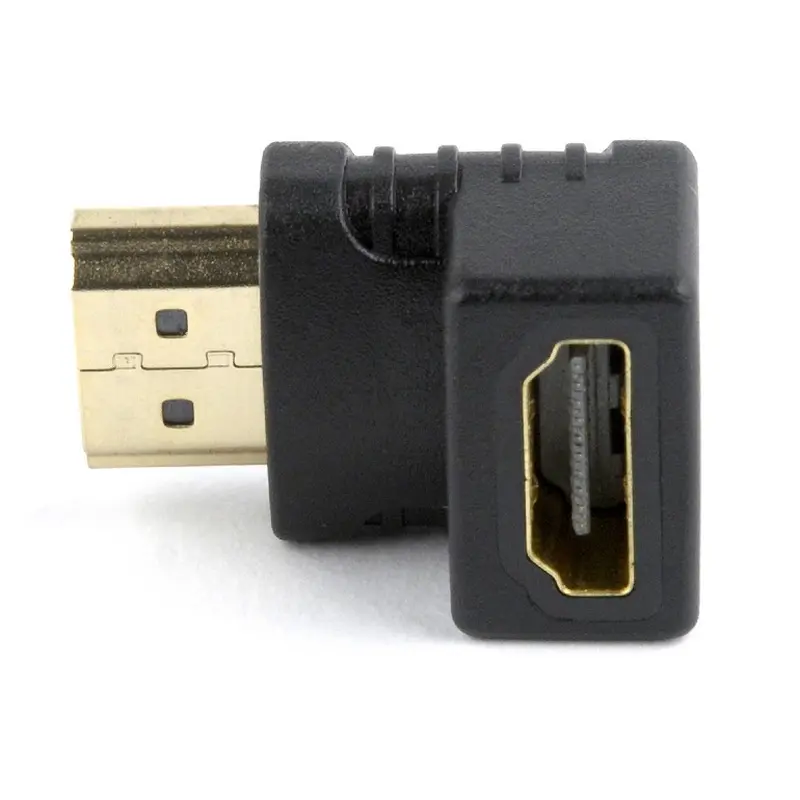 Адаптер Cablexpert HDMI - HDMI (M/F), кут 90 градусів, чорний (A-HDMI90-FML) пакет Адаптер Cablexpert HDMI - HDMI (M/F), кут 90 градусів, чорний (A-HDMI90-FML) пакет