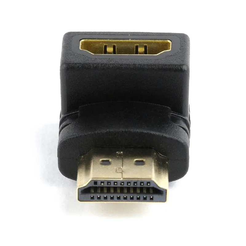 Адаптер Cablexpert HDMI - HDMI (M/F), кут 90 градусів, чорний (A-HDMI90-FML) пакет Адаптер Cablexpert HDMI - HDMI (M/F), кут 90 градусів, чорний (A-HDMI90-FML) пакет