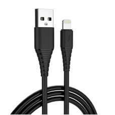 Кабель ColorWay USB - Lightning (M/M), PVC, 2.4 А, 1 м, Black (CW-CBUL024-BK)