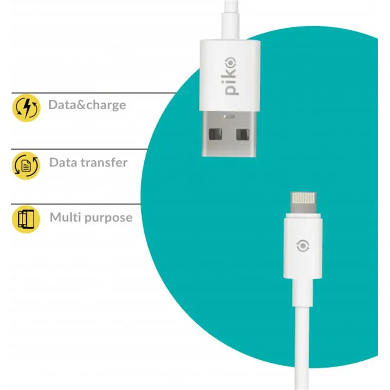 Кабель Piko CB-UL11 USB - Lightning (M/M), 1.2 м, White (1283126496165) Кабель Piko CB-UL11 USB - Lightning (M/M), 1.2 м, White (1283126496165)