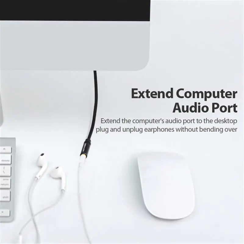 Кабель Vention Audio 3.5 мм - 3.5 мм, M/F, 1 м, чорний (BHBBF) Кабель Vention Audio 3.5 мм - 3.5 мм, M/F, 1 м, чорний (BHBBF)