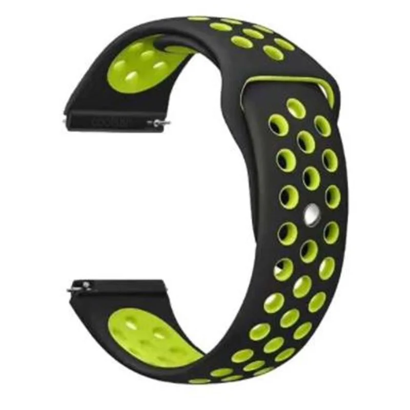Ремінець BeCover Vents Style для Xiaomi iMi KW66/Mi Watch Color/Watch S1 Active/Haylou LS01/LS05 Black-Yellow (705805)