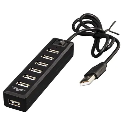 Концентратор USB 2.0 Frime 7хUSB2.0 Black (FH-20040)