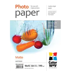 Фотопапір CW матовий 190г/м2 10x15см 50арк (PM1900504R)