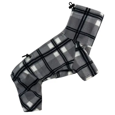 Костюм флiс картатий сірий D-206