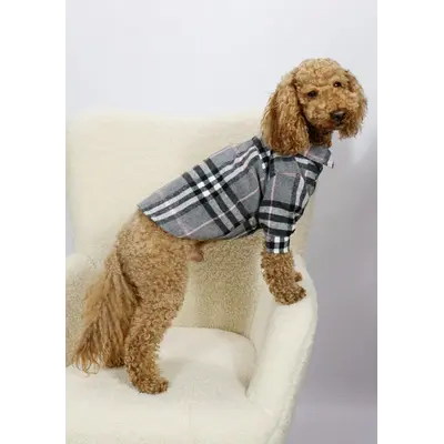 Сорочка картата сіра RUB-62