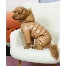 Зимовий комбінезон лакований карамель A-87