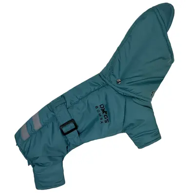 Зимовий комбінезон з поясом бірюза R-41