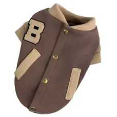 Бомбер шоколад беж Y-373