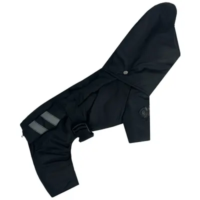 Зимовий комбінезон з поясом чорний R-62