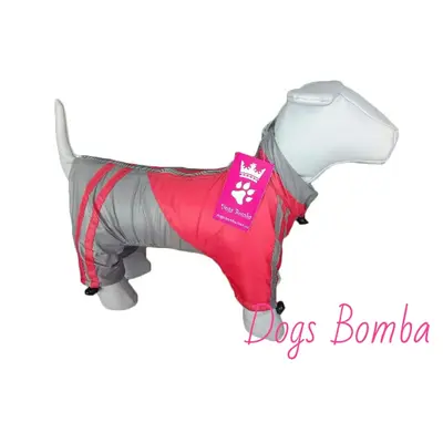 Дощовик для такс змійка червоний MT-2