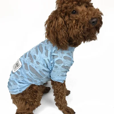 Футболка сітка Dogs Bomba блакитна F-20