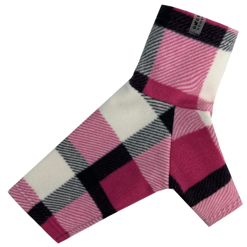 Светр флiс картатий малина Y-359