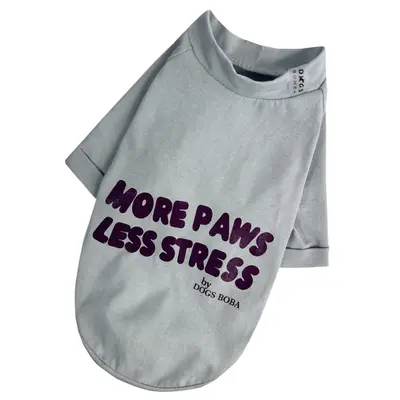 Футболка Less Stress сіра F-97