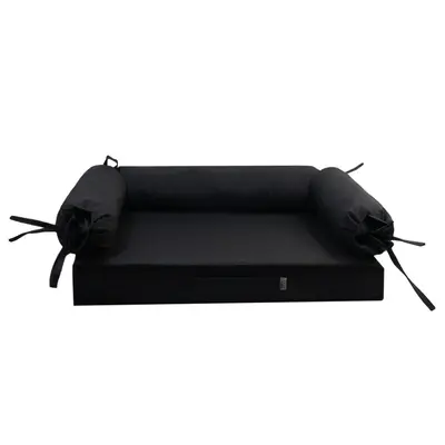 Лежак HugRoll oxford чорний L-22