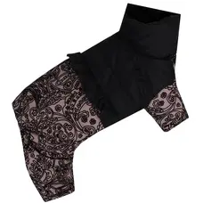 Зимовий комбінезон для дівчаток рюша візерунки пудровий AD-29