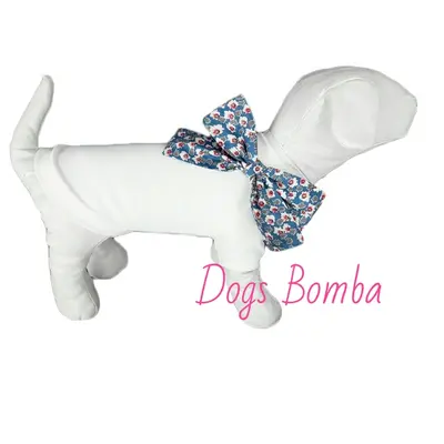 Футболка бант квіти біла Y-10