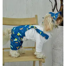 Костюм із лямками джинс фарби D-212