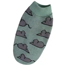 Светр для котiв в'язаний Мишки м'ята SC-25