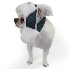 Шапка з вушками смарагд S-96