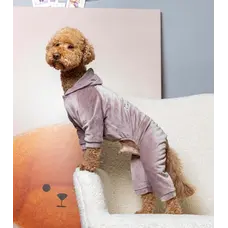 Костюм велюровий Кураж пудра D-243