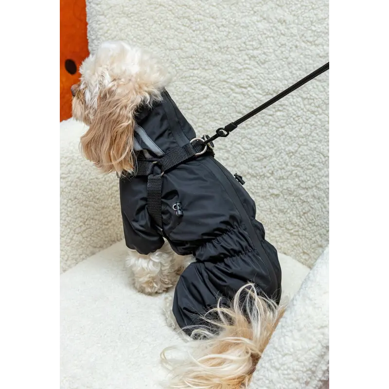 Дощовик зі шлеєю чорний MS-16