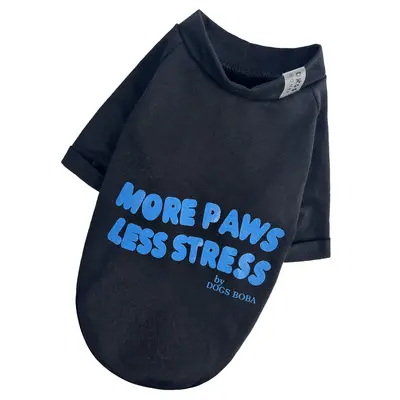 Футболка Less Stress чорна F-98