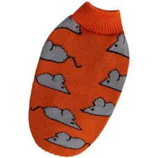 Светр для котiв в'язаний Мишки помаранч SC-26