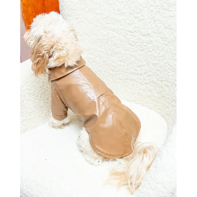 Куртка з екошкіри карамель K-101