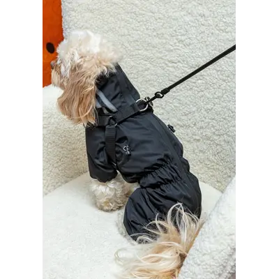 Дощовик зі шлеєю чорний MS-16