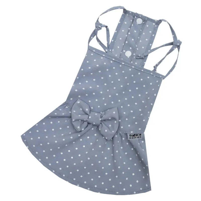 Сарафан горошок блакитний P-45