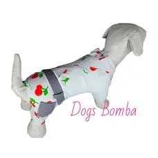 Кобмінезон вишні білий Y-26