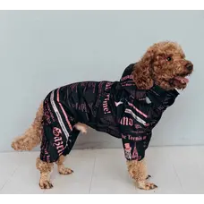 Дощовик із прихованим капюшоном газета рожевий M-97